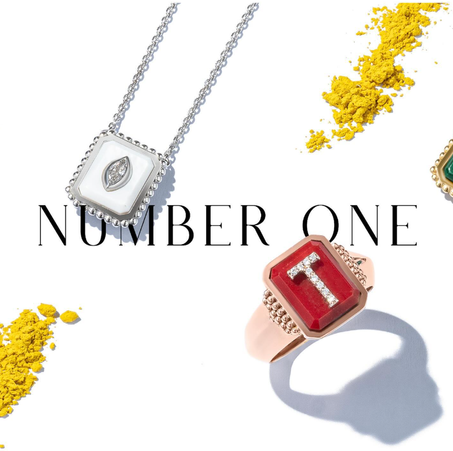 Number One collection: colourful Safaee rings and pendant